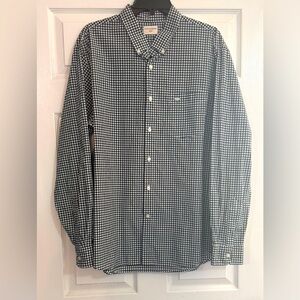 Dockers Mens shirt XL Black And White Check Long Sleeve